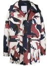 KENZO ABSTRACT-PATTERN HOODED JACKET