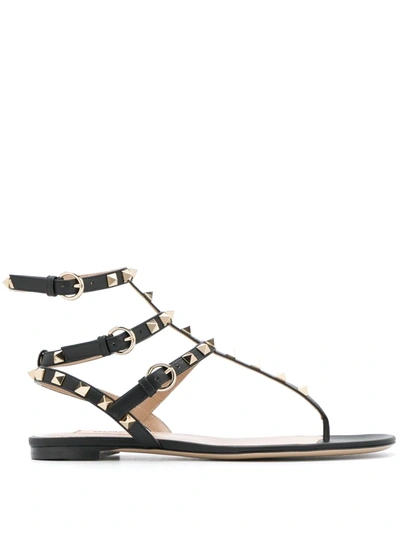 VALENTINO GARAVANI ROCKSTUD CAGED FLAT SANDALS