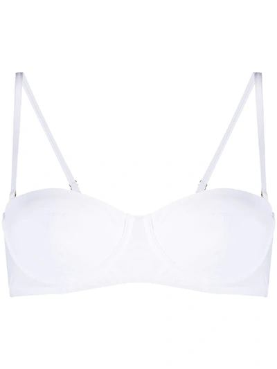 Dolce & Gabbana Bustier Bikini Top In White