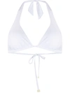 Dolce & Gabbana Leopard-print Padded Triangle Bikini Top In White
