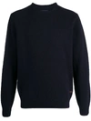 Barbour Patch Detail Crew Neck Jumper In Blue