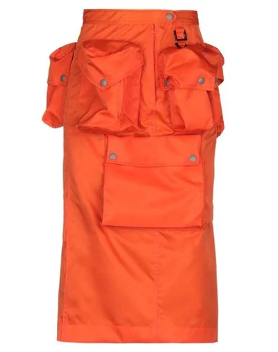 R13 Midi Skirts In Orange