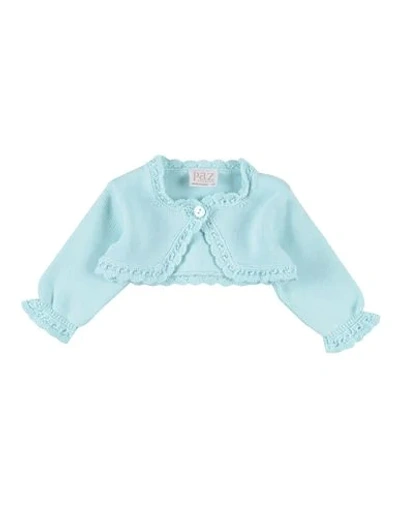 Paz Rodriguez Babies' Wrap Cardigans In Turquoise