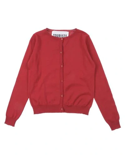 Touriste Kids' Cardigans In Red