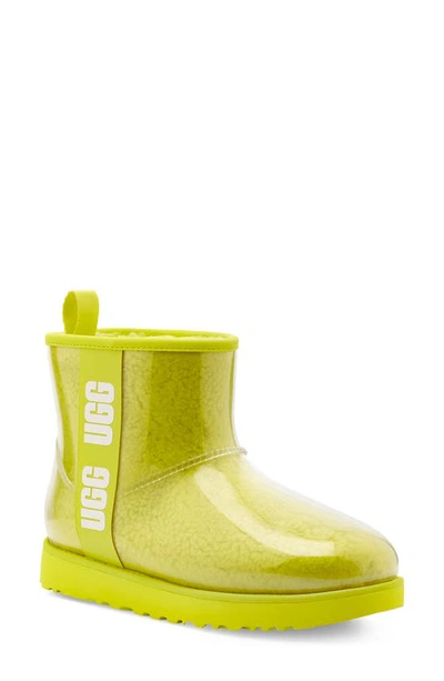Ugg Classic Mini Waterproof Clear Boot In Yellow