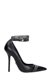 VERSACE PUMPS IN BLACK LEATHER,11504391