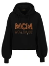 MCM MCM LOGO PRINT CROPPED HOODIE,11495017