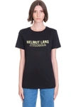 HELMUT LANG LOGO BABY TEE T-SHIRT IN BLACK COTTON,11504384