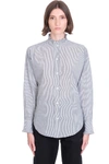 ISABEL MARANT ÉTOILE SAOLI SHIRT IN GREY COTTON,11504218