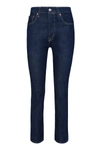 Levi's Womens Levis 501 Straight-leg High-rise Stretch-denim Jeans In Denim