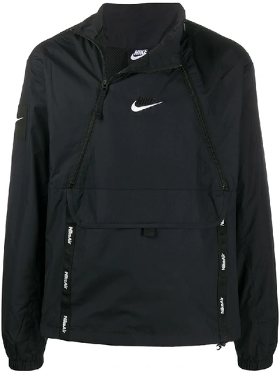 Nike Funnel-neck Windbreaker In Black