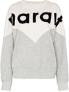 ISABEL MARANT ÉTOILE HOUSTON LOGO PRINT COTTON SWEATSHIRT