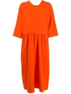 Sofie D'hoore 3/4s Dress Pleats All Around Waist In Orange