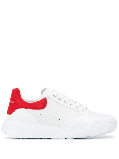 Alexander Mcqueen Oversized Court Low-top Sneakers In Rosso