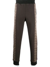 FENDI LOGO-STRIPE TRACK PANTS