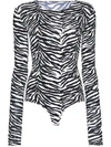 MM6 MAISON MARGIELA ZEBRA PRINT BODYSUIT