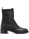Le Silla Jessi Lace-up Leather Boots In Black