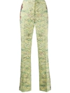 MOSCHINO FLORAL PATTERN FLARED TROUSERS