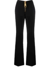 MOSCHINO ZIPPED FLARED TROUSERS