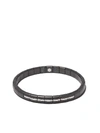 Roberto Demeglio Pura Matte Black Ceramic & 18k White Gold Bracelet With White Diamonds, 0.25 Tdcw In Silver