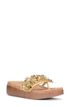 Donald Pliner Fifi Slide Sandal In Gold Leather