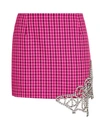 AREA Crystal Butterfly Houndstooth Mini Skirt