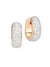 Pomellato Iconica 18-karat Rose And White Gold Diamond Hoop Earrings In Rose Gold