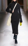 Bottega Veneta Stretch Wool Blend Turtleneck In Brown