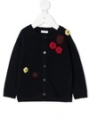 IL GUFO EMBROIDERED FLOWER CARDIGAN