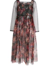 MOLLY GODDARD TABBY FLORAL-PRINT TULLE DRESS