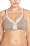 CURVY COUTURE LACE TRIM WIRELESS BRA,1010