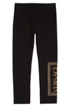 VERSACE '90S LOGO STUDDED LEGGINGS,YC000417A234592