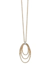 MARCO BICEGO MARRAKECH ONDE 18K YELLOW GOLD & DIAMOND CONCENTRIC SMALL PENDANT NECKLACE,CG785 B YW