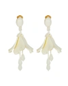 OSCAR DE LA RENTA Resin Impatiens Earrings,060054753628