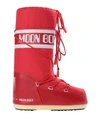 Moon Boot Knee Boots In Red