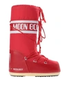 Moon Boot Classic Nylon Waterproof Snow Boots In Red