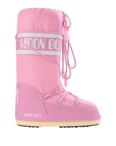 Moon Boot Knee Boots In Pink