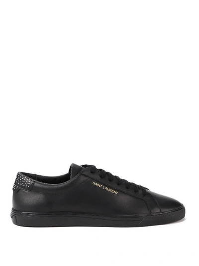 Saint Laurent Black Studded Andy Sneakers