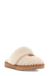Ugg Women's Cozy Sheepskin-trimmed Knit Slippers In White
