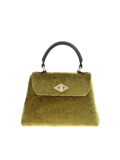 Ballantyne Diamond Handbag In Green Velvet