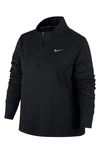 Nike Element Plus Size Women's Half-zip Running Top In Black/ Reflective Silv