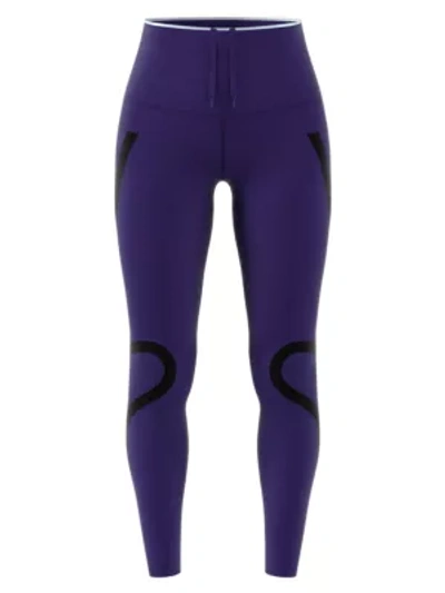 Adidas Originals Tp Tight Leggings In Collegiate Purple Black