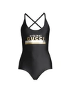 GUCCI WOMEN'S SPARKLING JERSEY ONE-PIECE SWIMSUIT,0400012689677