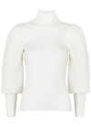 ALICE AND OLIVIA BABETTE WHITE WOOL-BLEND JUMPER,3902200