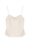 Alice And Olivia Harmon Satin-crepe Camisole In Taupe