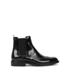 Saint Laurent Ceril Brogue-detail Leather Chelsea Boots In Black