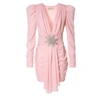 Aggi By Halewski Dress Krystle Crystal Pink In Pink