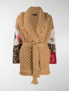 ALANUI CABLE-KNIT PATCHWORK-SLEEVE COAT,15754550