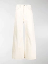 Attico Hoch Sitzende Schlagjeans In White