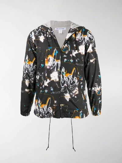 Comme Des Garçons Shirt Abstract Print Lightweight Jacket In Black